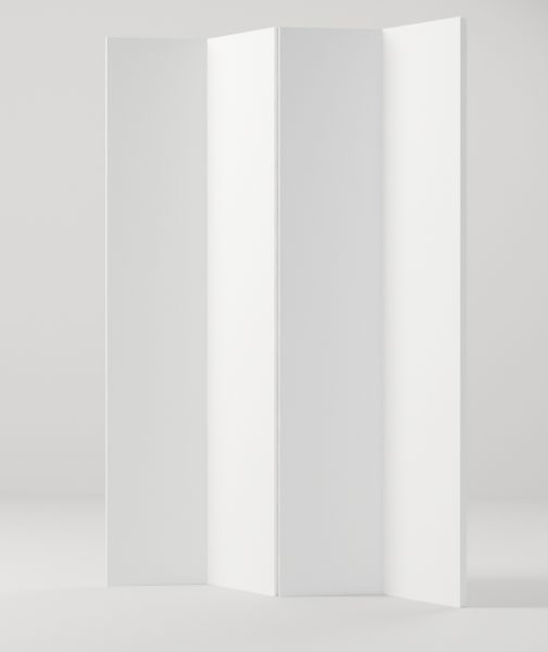 Bifold Flush interior door, model BF001, factory white primed
