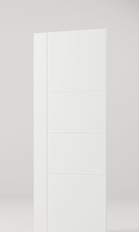 Flush Ladder interior door, model GF004, factory white primed