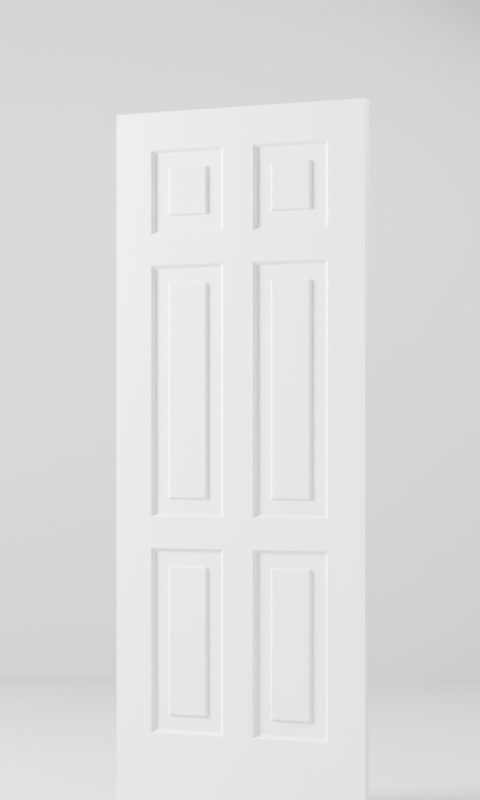 6-Panel Colonist interior door, model MD006, factory white primed