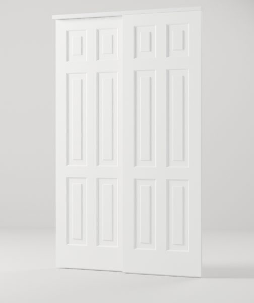 Bypass 6-Panel interior door, model SD002, factory white primed