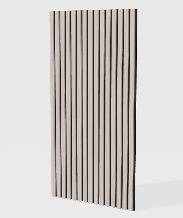 Melamine acoustic slat panel in Natural Oak, model ML002