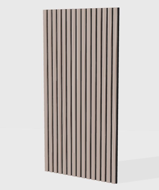 Melamine acoustic slat panel in Maple, model ML005