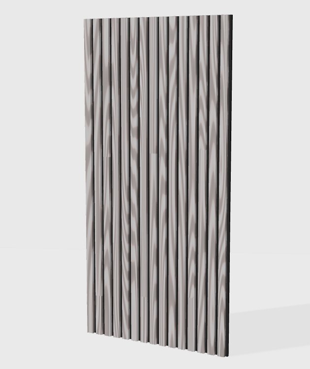 Melamine acoustic slat panel in Brown Elm, model ML008