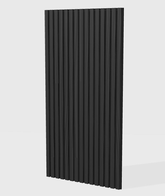 Natural veneer acoustic slat panel in Black Oak, model NV010