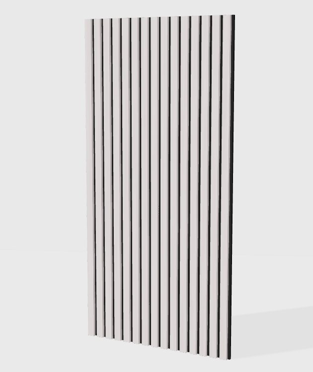 PVC solid colour acoustic slat panel in Taro Purple, model PC004