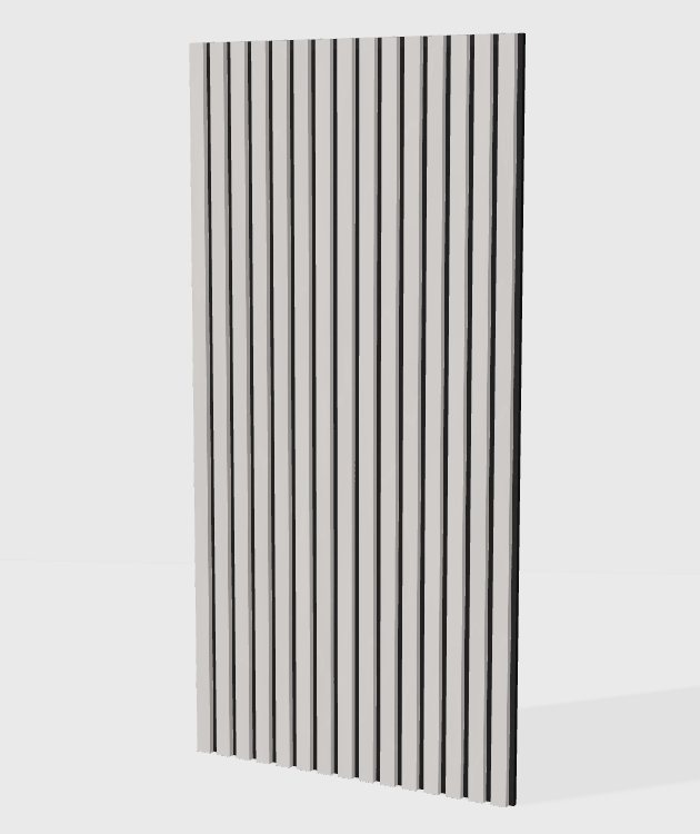 PVC marble acoustic slat panel in Ivory Yellow, model PS002
