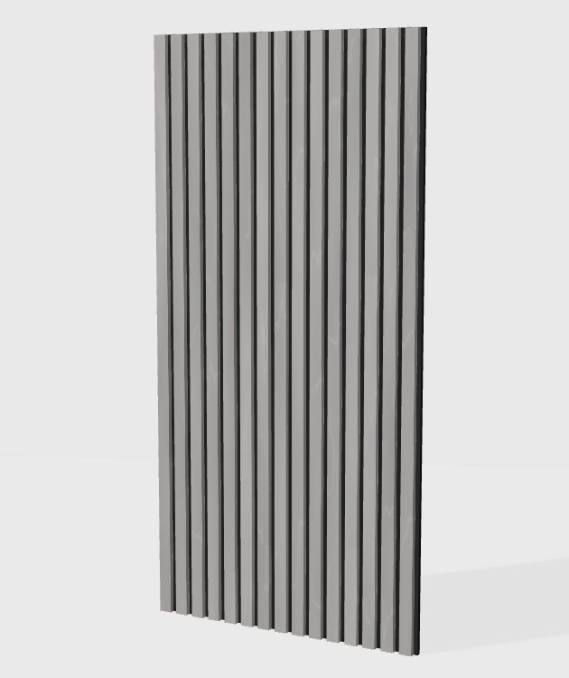 PVC marble acoustic slat panel in Cement, model PS008