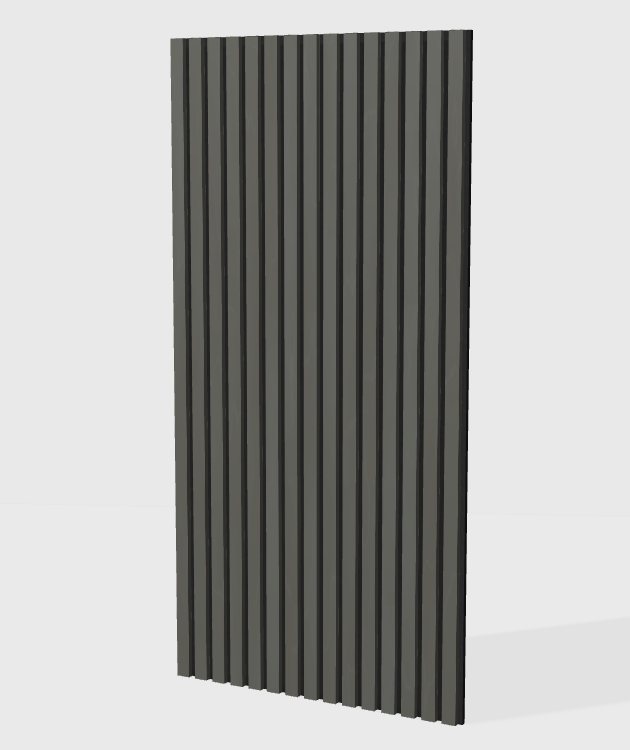 PVC marble acoustic slat panel in Rock Grain, model PS009
