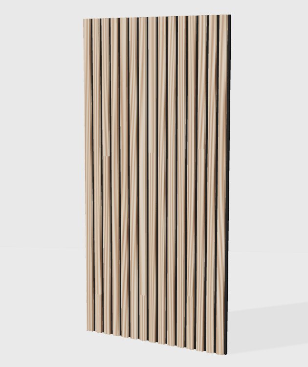 PVC wood grain acoustic slat panel in Boxwood, model PW003