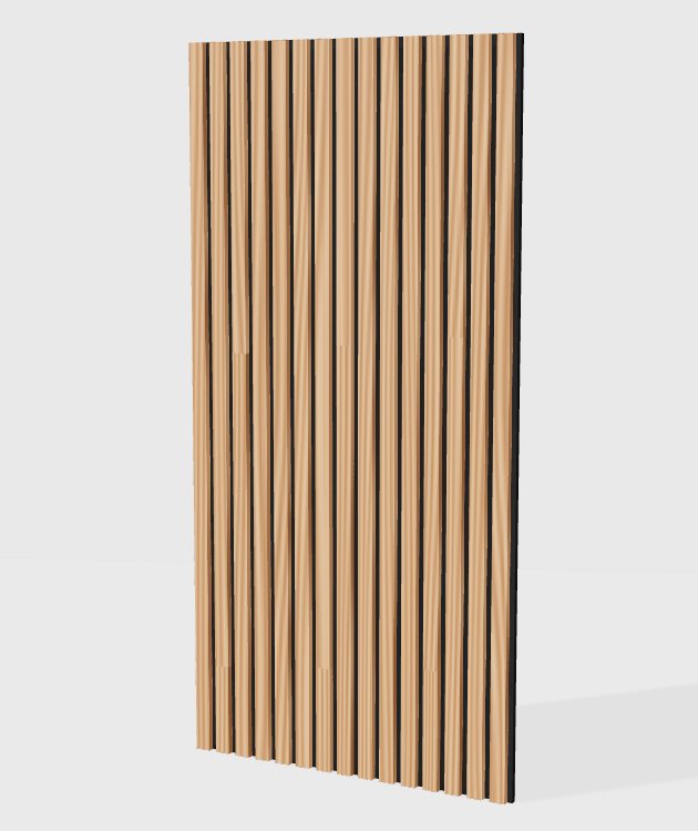PVC wood grain acoustic slat panel in Hickory, model PW005