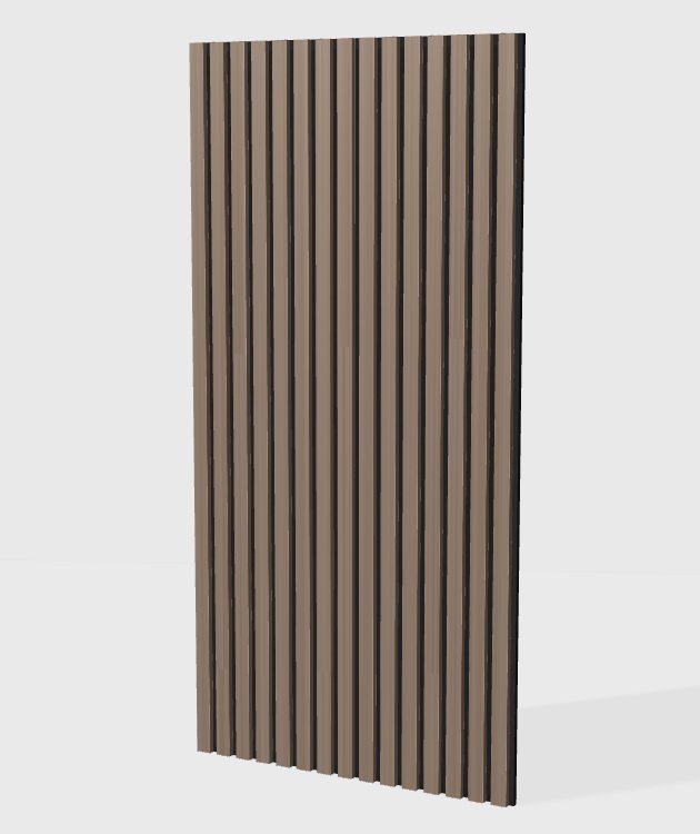 PVC metal acoustic slat panel in Champagne, model PX004