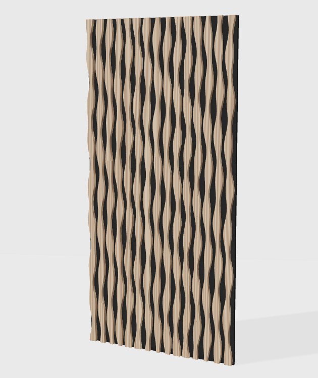 Sculpted slat acoustic slat panel in Cable, model SC001