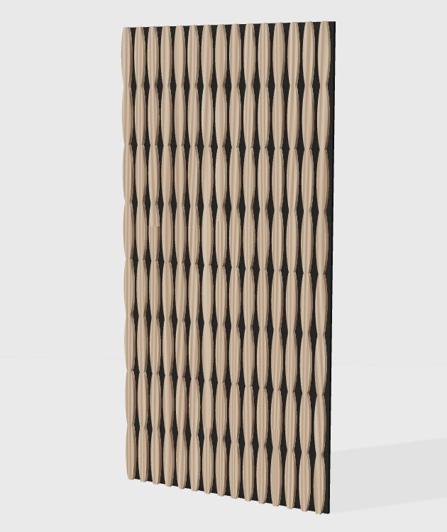 Sculpted slat acoustic slat panel in Bead, model SC002