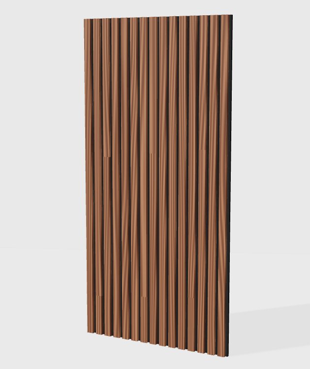 Specialty core acoustic slat panel in Hardwood, model SP004