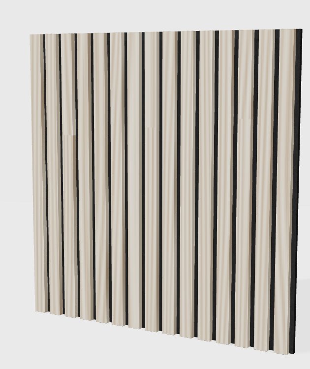 Square panel acoustic slat panel in Natural Oak, model SQ001