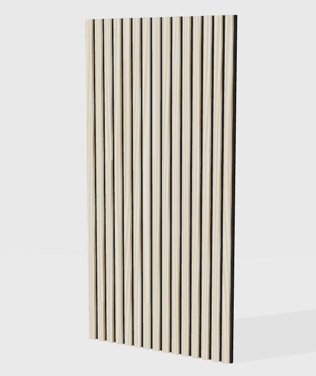 Technical veneer acoustic slat panel in Natural Oak, model TV001