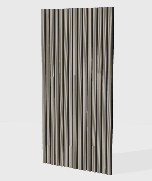 Technical veneer acoustic slat panel in Dark Smoke Oak, model TV007